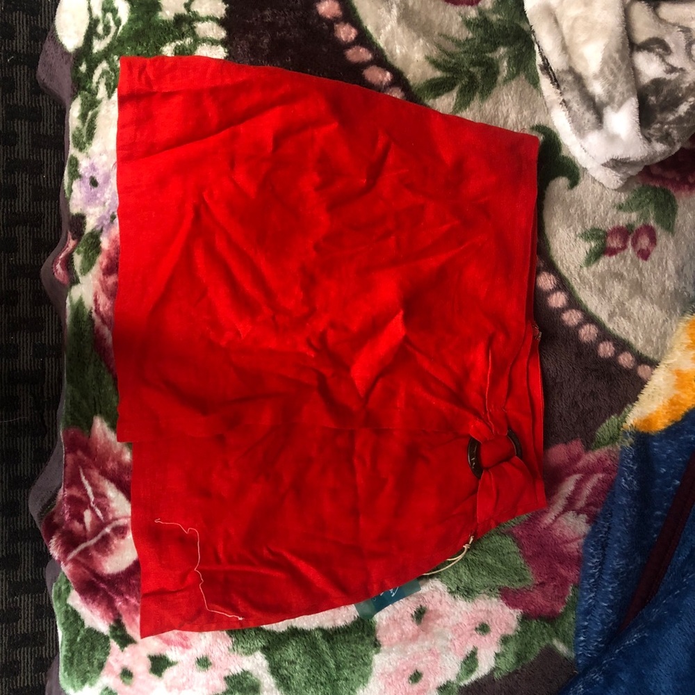 Red skirt.